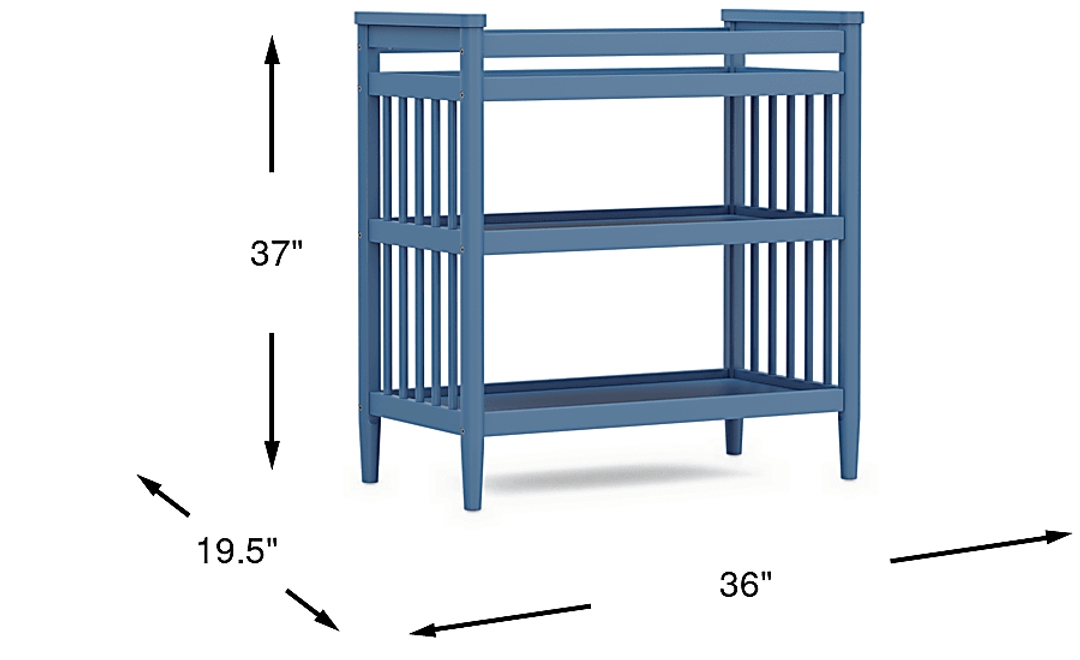 Kids Modern Colors Slate Blue Changing Table