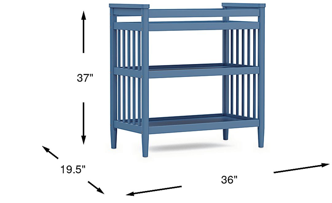 Modern Colors Slate Blue Changing Table
