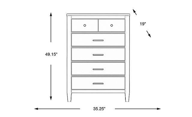 Dimension Image. Please refer to the Dimension Tab on this page for dimension details.