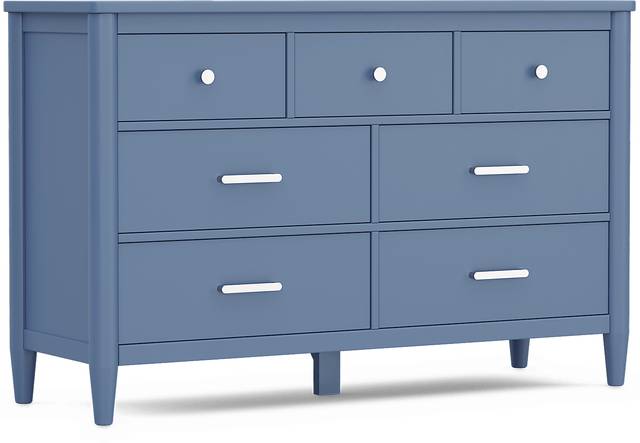 Kids Modern Colors Slate Blue Twin Panel Bedroom - Thumbnail - Image 6