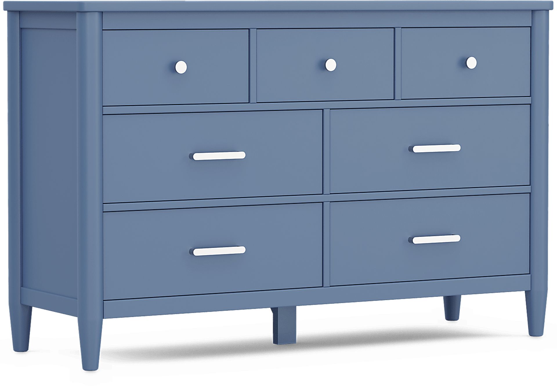 Kids Modern Colors Slate Blue Twin XL Panel Bedroom - Image 7