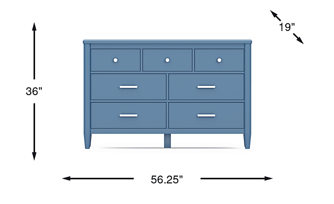 Kids Modern Colors Slate Blue Dresser