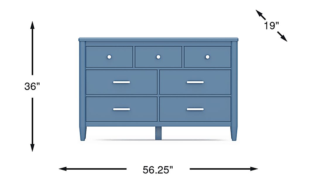 Kids Modern Colors Slate Blue Dresser