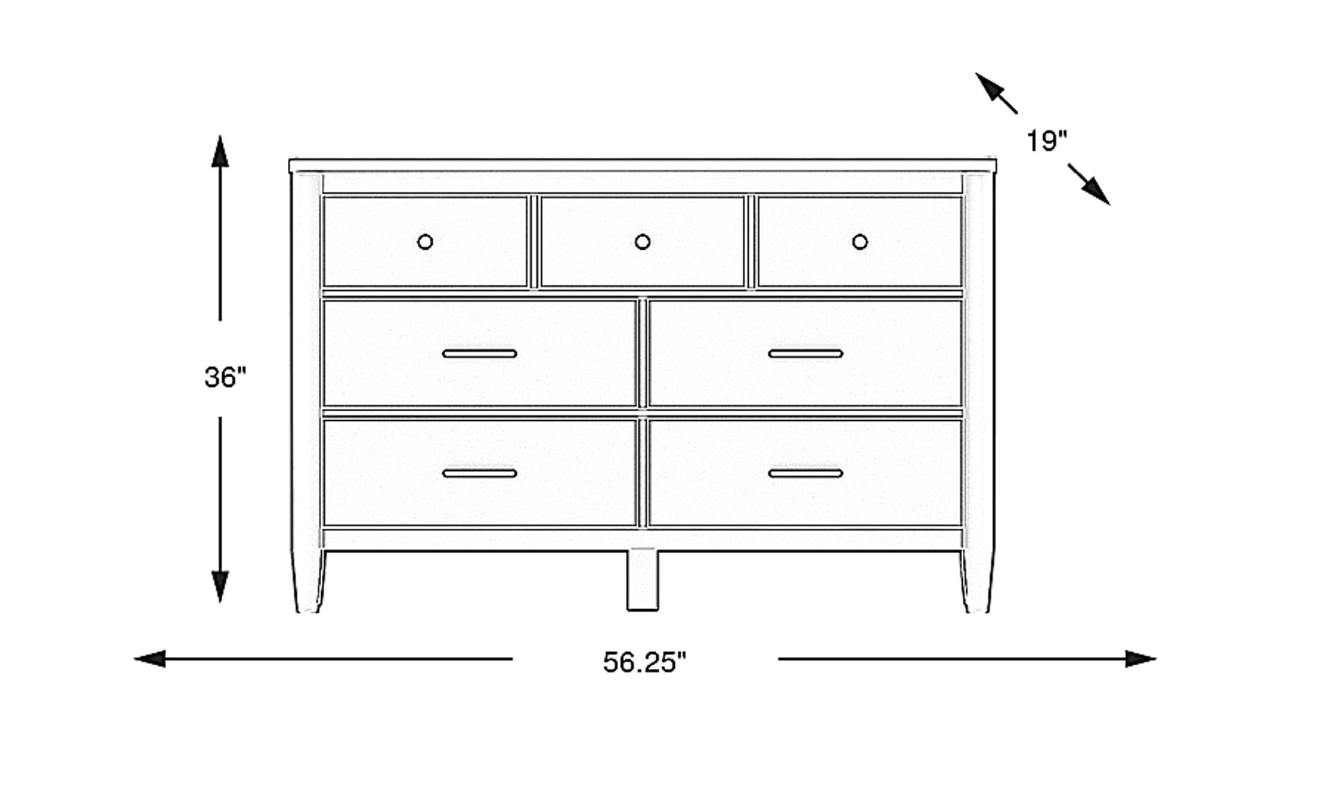 Dimension Image. Please refer to the Dimension Tab on this page for dimension details.