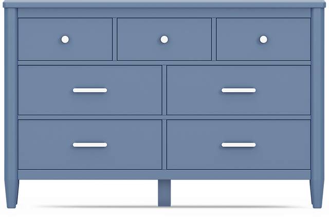 Kids Modern Colors Slate Blue Twin Panel Bedroom - Thumbnail - Image 5