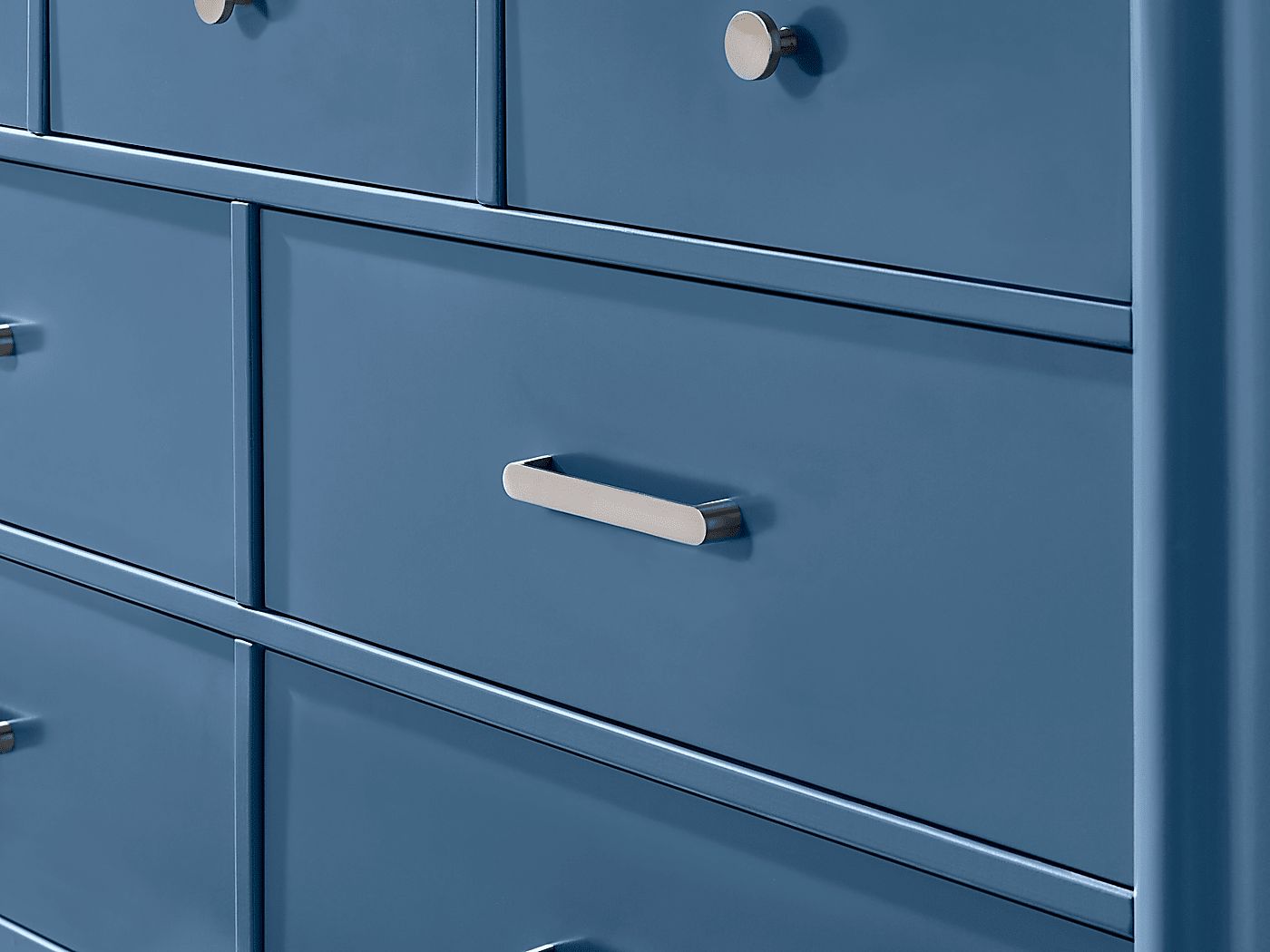 slate blue dresser Modern Colors spacious drawers with smooth ball SOLD: Slate Blue MCM Midcentury