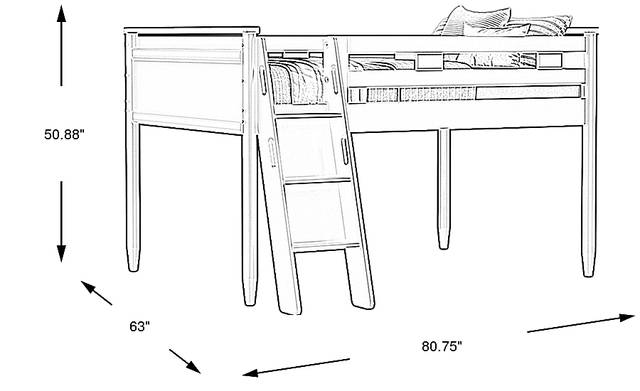 Dimension Image. Please refer to the Dimension Tab on this page for dimension details.
