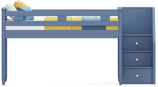 Kids Modern Colors Slate Blue Full Step Loft - Thumbnail - Image 2