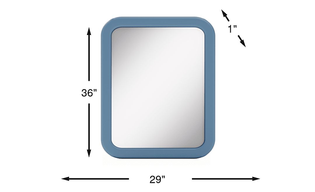 Kids Modern Colors Slate Blue Mirror