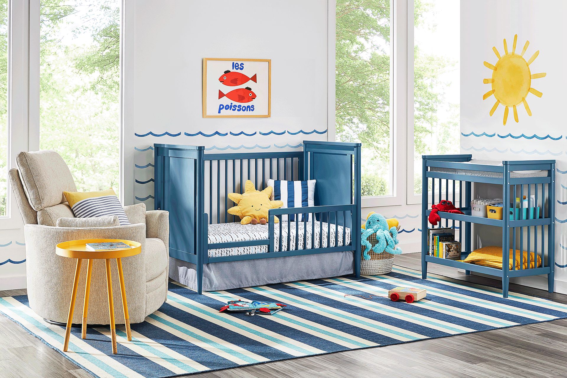 Kids Modern Colors Slate Blue Nursery - Image 2