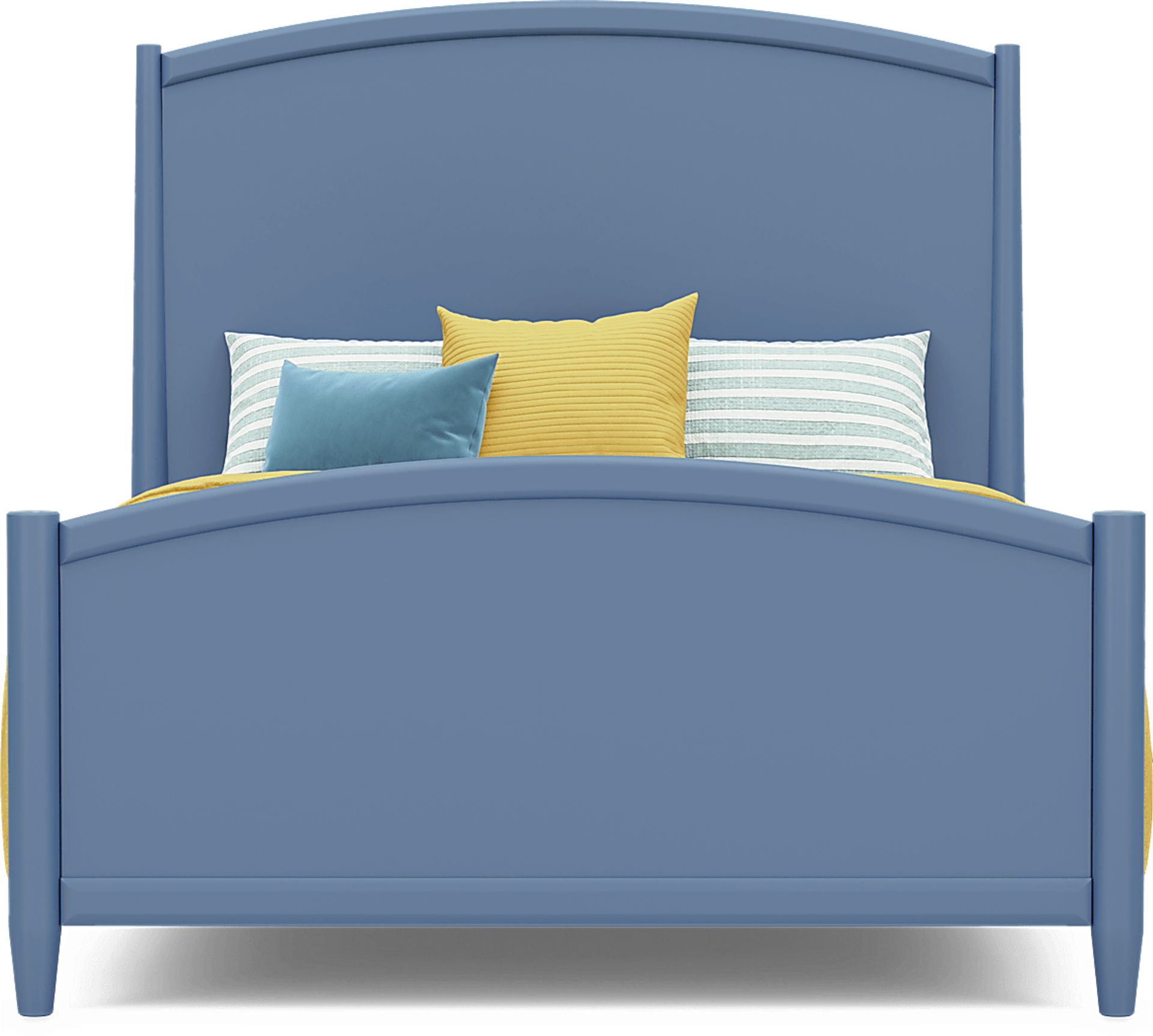 Kids Modern Colors Slate Blue Queen Panel Bed - Image 2