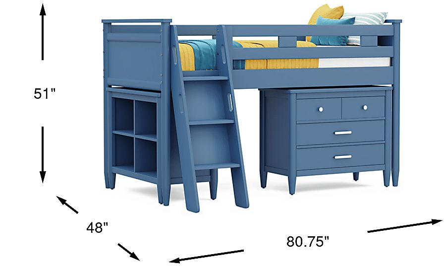 Kids Modern Colors Twin Panel Bed - Thumbnail 3