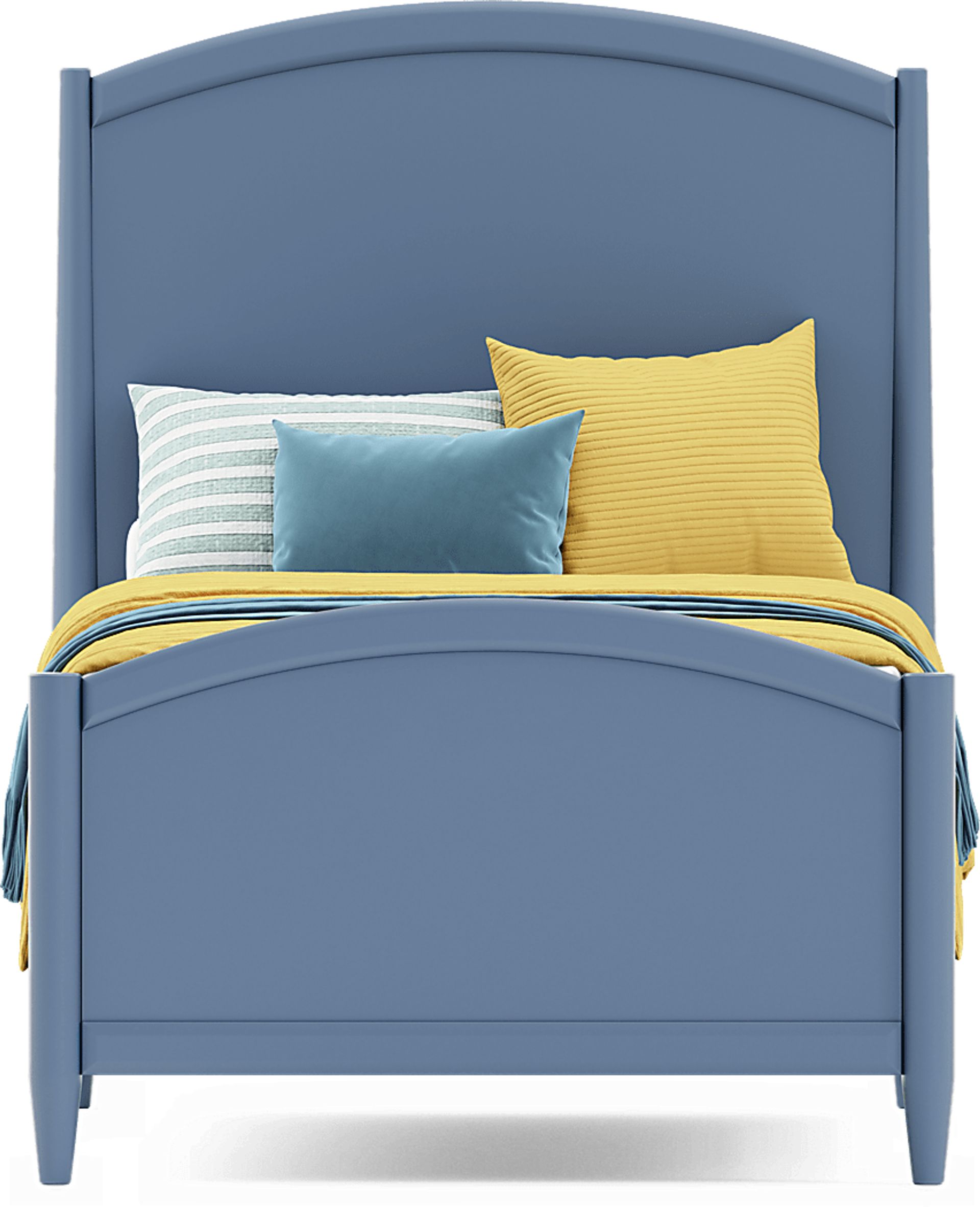Kids Modern Colors Slate Blue Twin XL Panel Bed - Image 3
