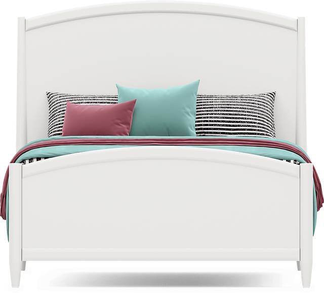 Kids Modern Colors White Full Panel Bed - Thumbnail - Image 3