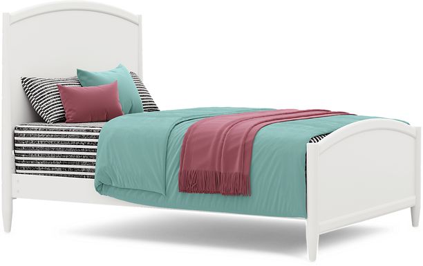 Kids Modern Colors White Full Panel Bed