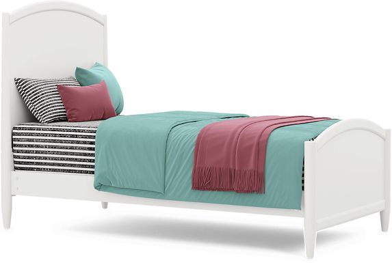 Kids Modern Colors White 3 Pc Twin Panel Bed