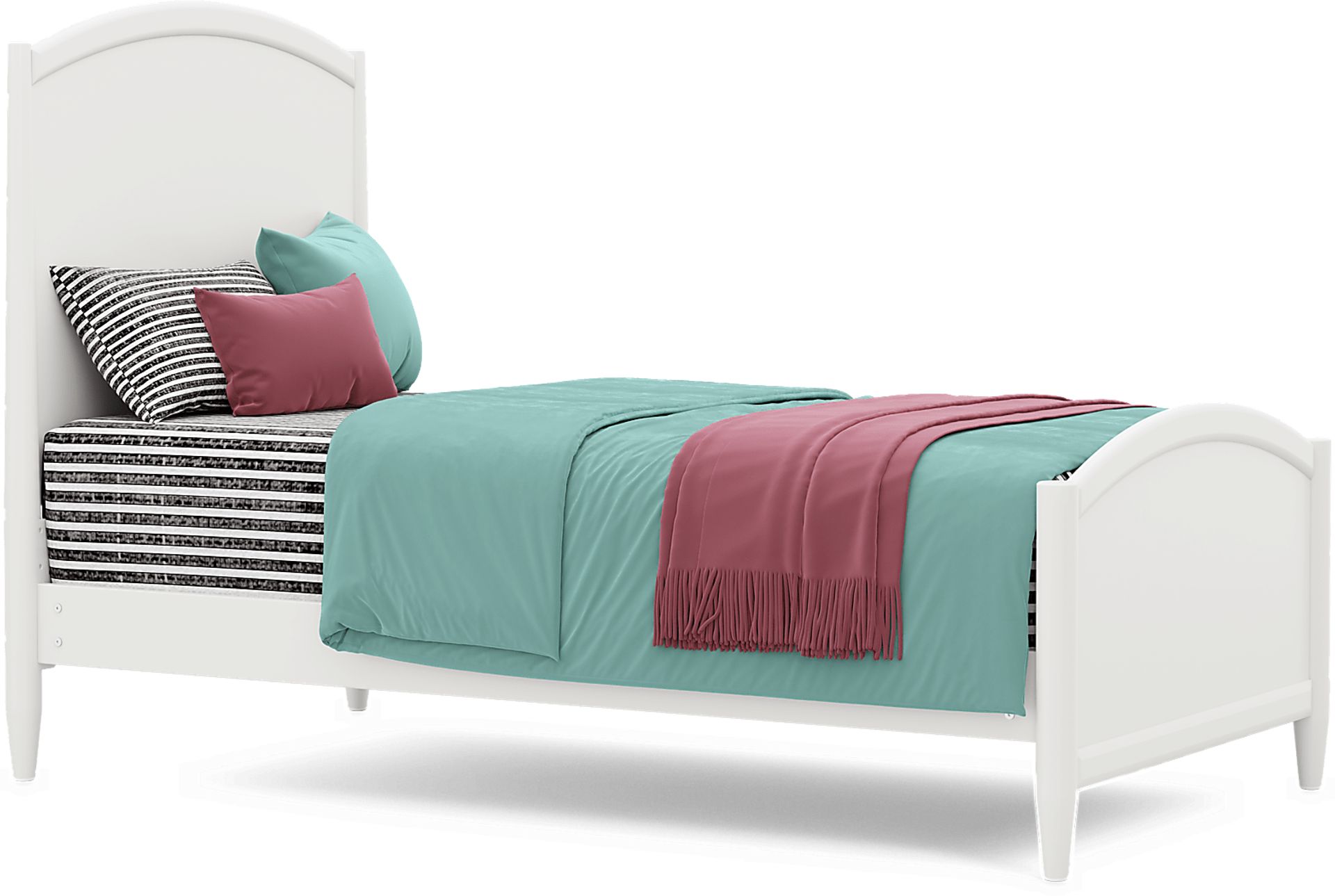 Kids Modern Colors White Twin Panel Bedroom - Image 2