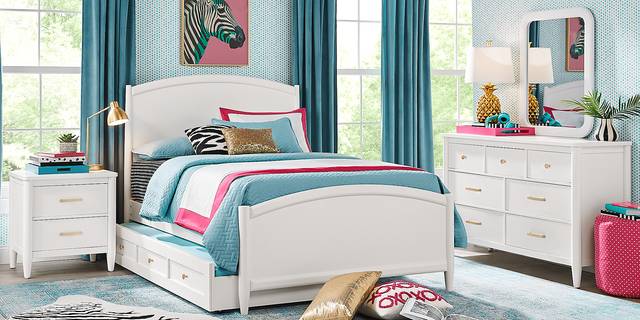 Kids Modern Colors White Full Panel Bedroom - Thumbnail - Image 5