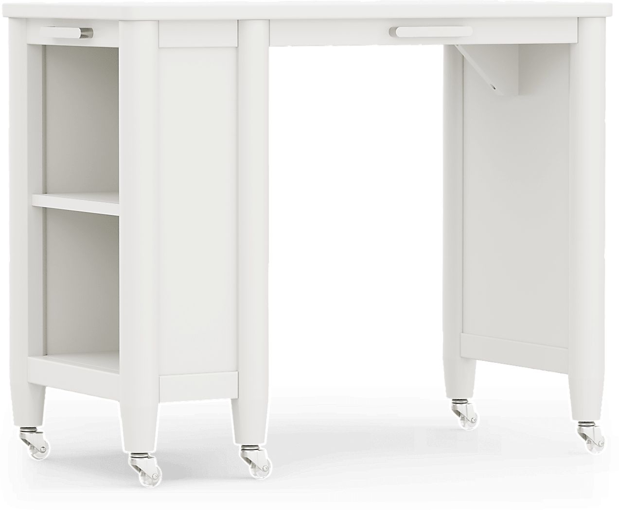 Kids Modern Colors White Caster Desk