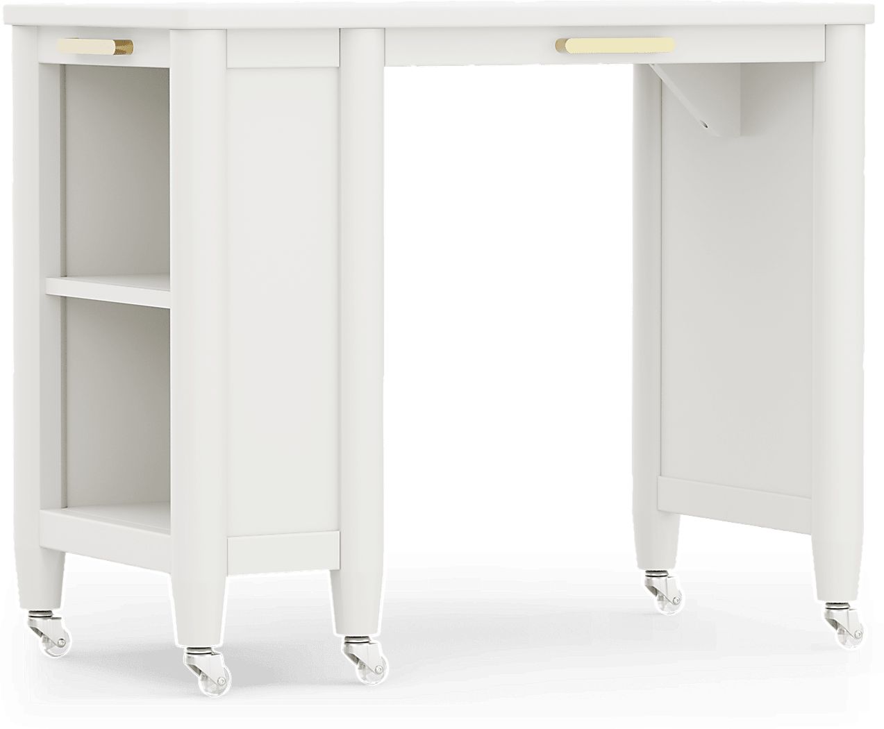 Kids Modern Colors White Caster Desk - Thumbnail 3