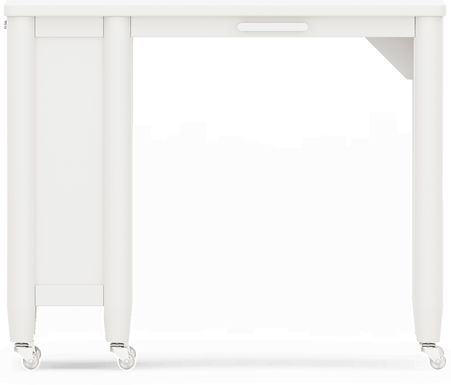 Kids Modern Colors White Caster Desk