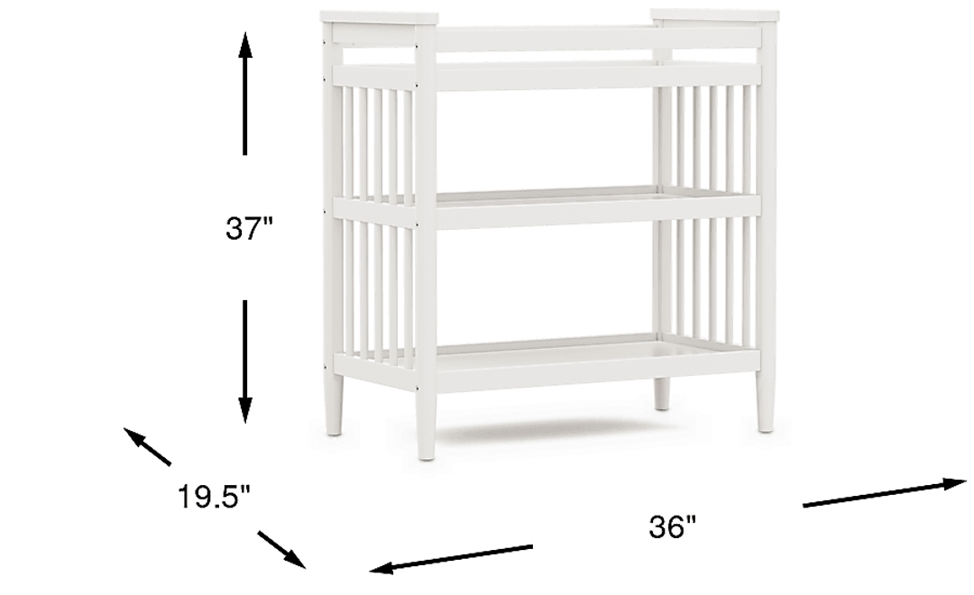 Kids Modern Colors White Changing Table