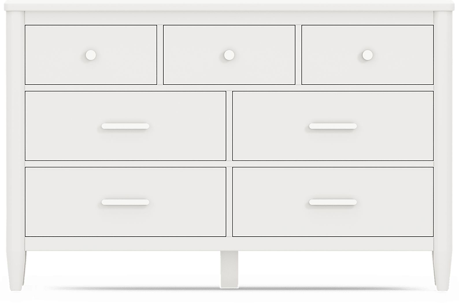 Kids Modern Colors White Dresser
