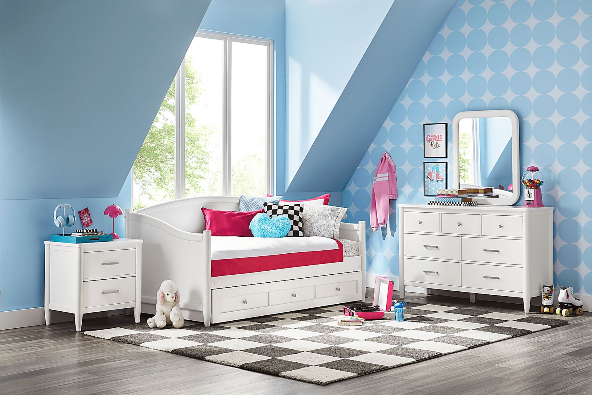 Kids Modern Colors White Full Daybed - Image 5