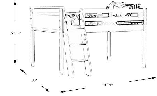 Dimension Image. Please refer to the Dimension Tab on this page for dimension details.