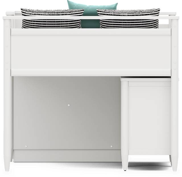 Kids Modern Colors White Full Step Loft with Loft Chests - Thumbnail - Image 4