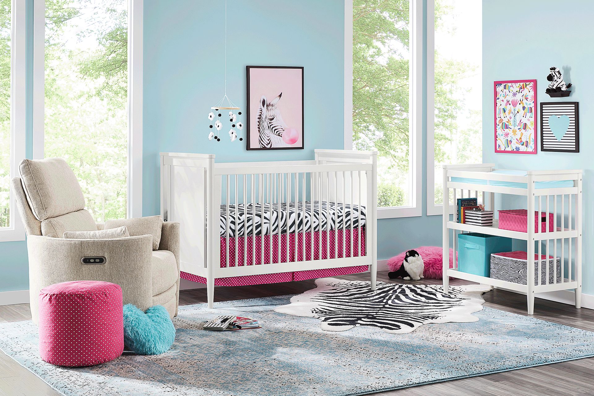 Kids Modern Colors White 3-in-1 Convertible Crib - Image 2