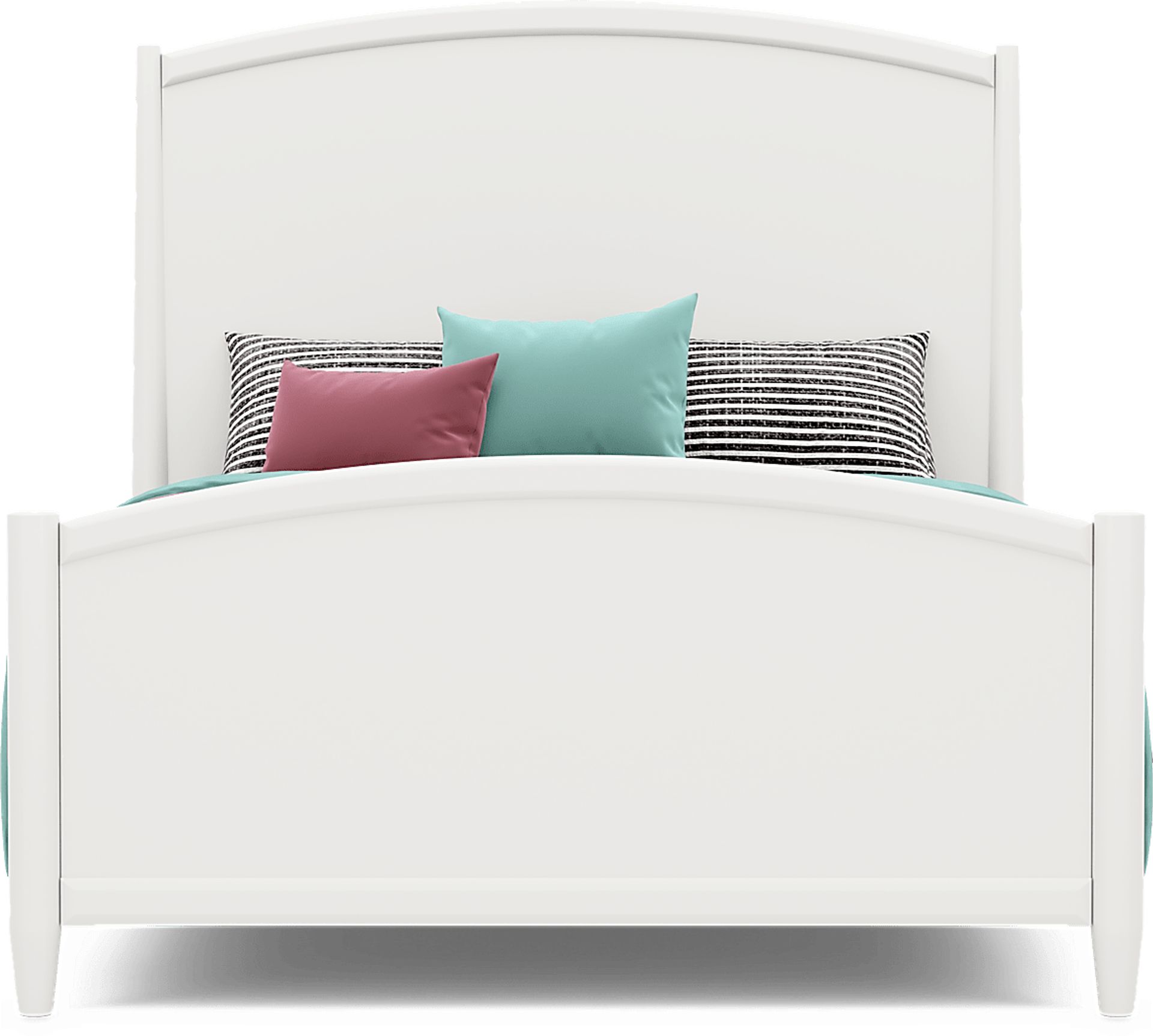 Kids Modern Colors White Queen Panel Bed - Image 2