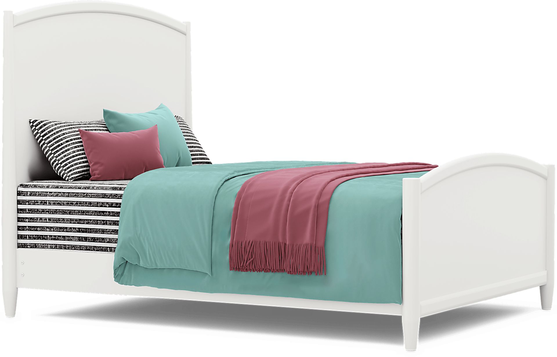 Kids Modern Colors White Queen Panel Bed - Image 1