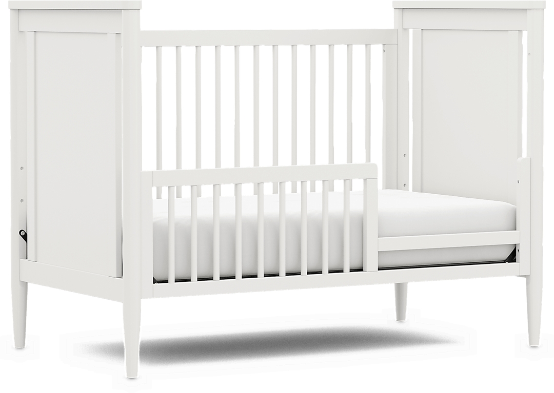 Kids Modern Colors White Toddler Rail