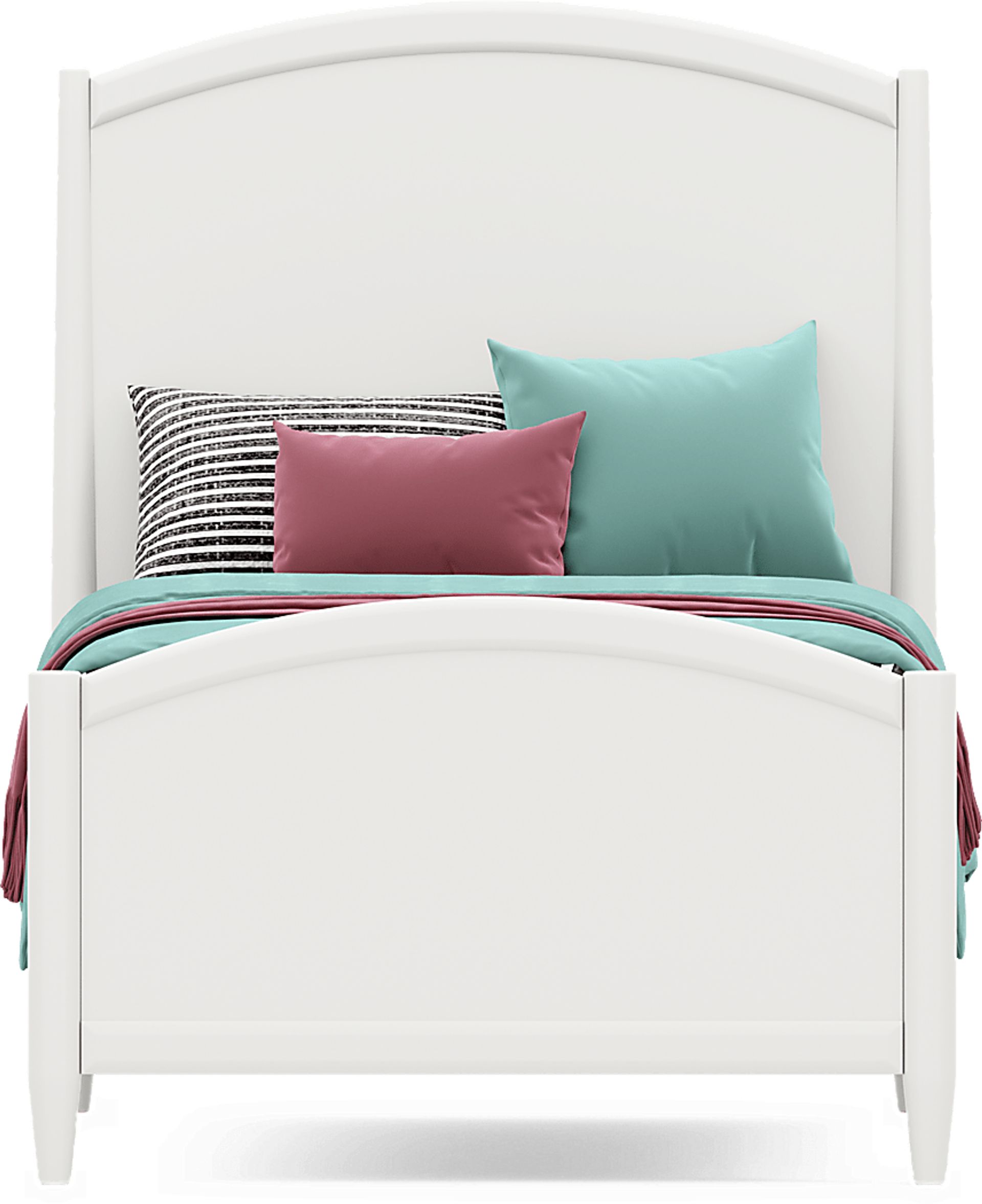 Kids Modern Colors White Twin Panel Bed - Image 2