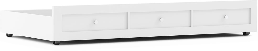 Kids Modern Colors White Twin Storage Trundle