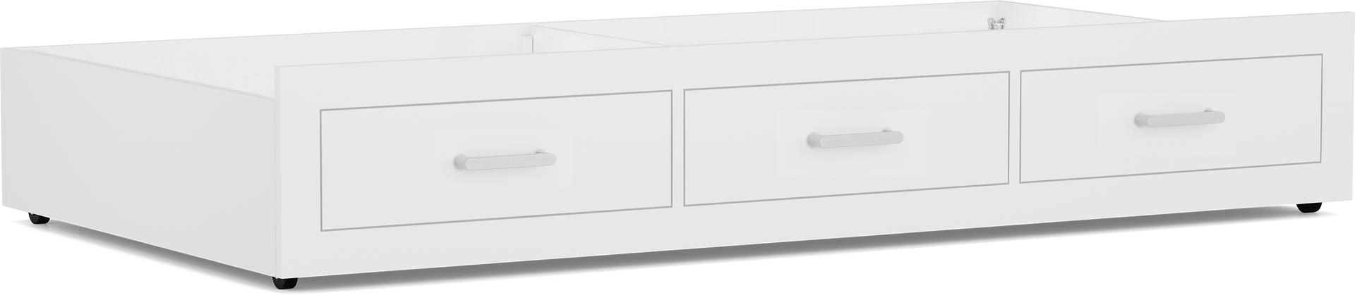 Kids Modern Colors White Twin Storage Trundle