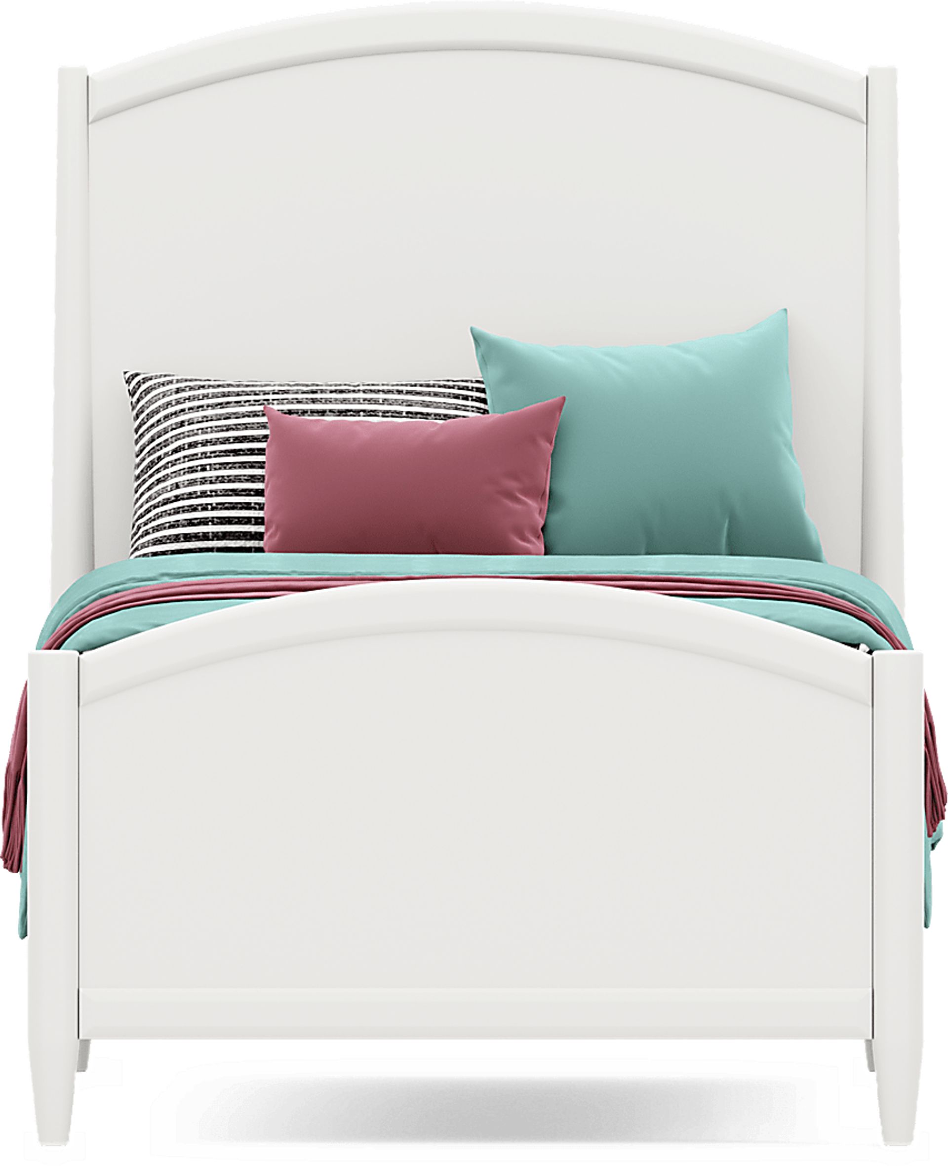 Kids Modern Colors White Twin XL Panel Bedroom - Image 3