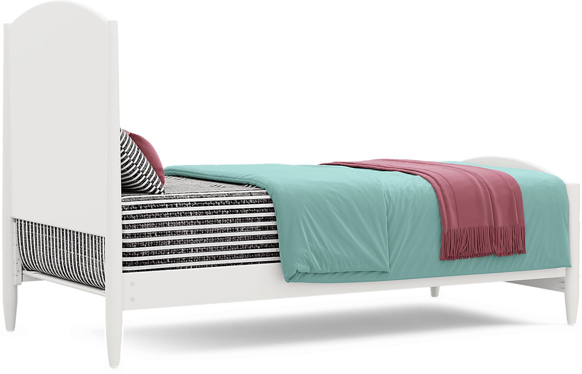 Kids Modern Colors White Twin XL Panel Bedroom - Image 4