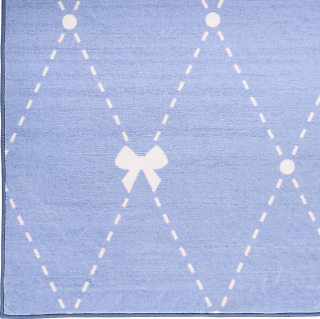 Kids Modest Bow Blue 3'5 x 5' Rug - Thumbnail - Image 4