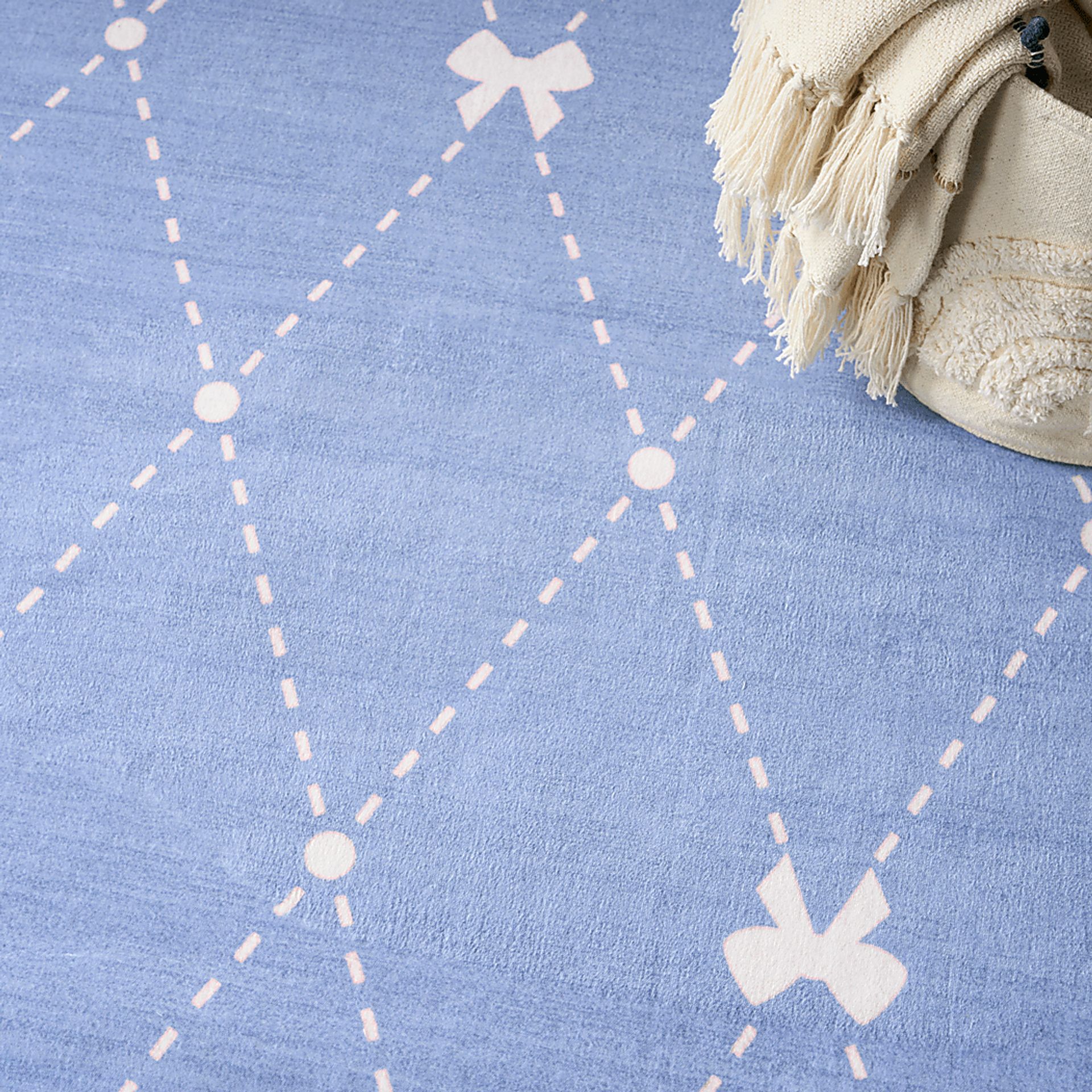 Kids Modest Bow Blue 3'5 x 5' Rug - Image 6