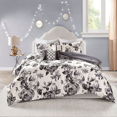 Kids Monochroma Black 4 Pc Twin XL Comforter Set