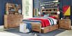 Kids Montana 2.0 Driftwood 3 Pc Full Bookcase Bed