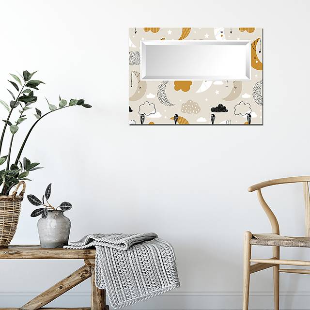 Kids Moon Lit Night Tan Wall Mirror - Thumbnail - Image 3