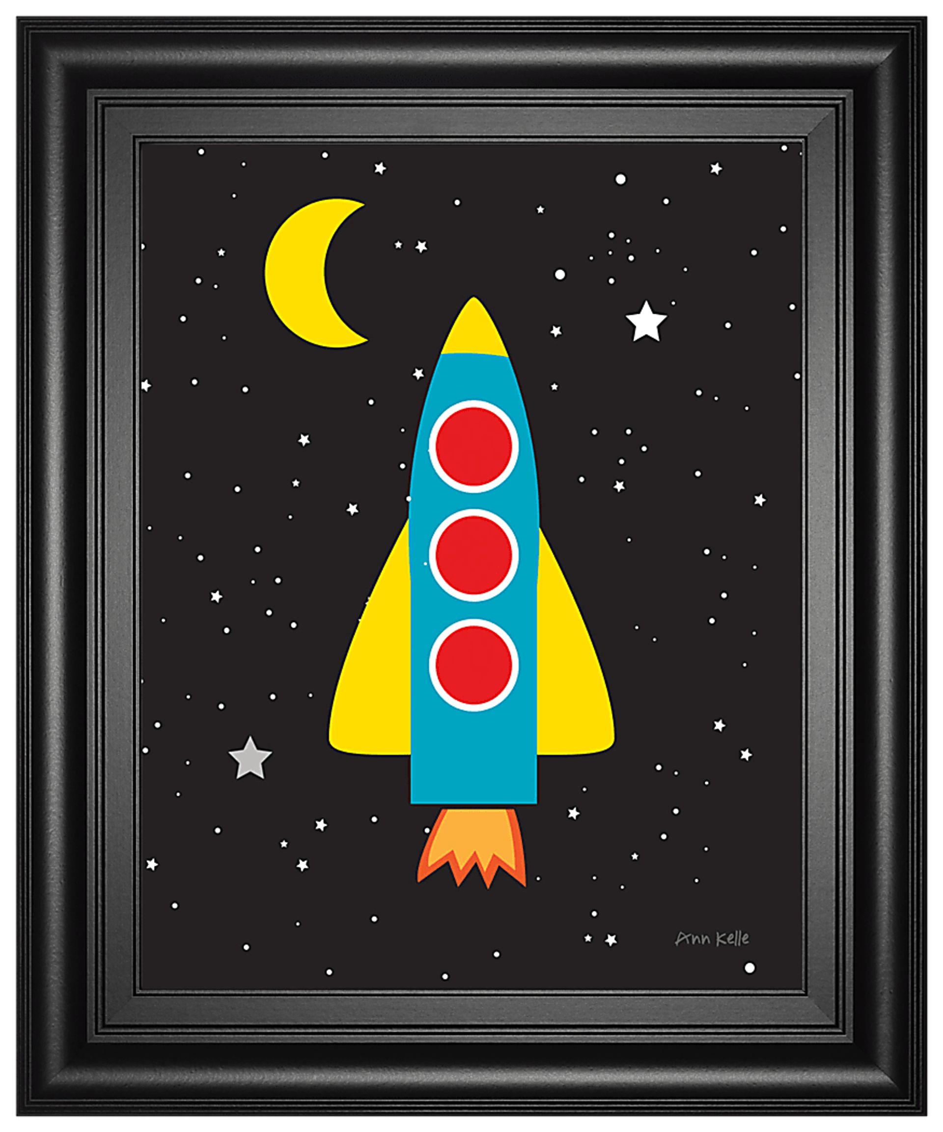 Kids Moon Mission Black Artwork - Image 1
