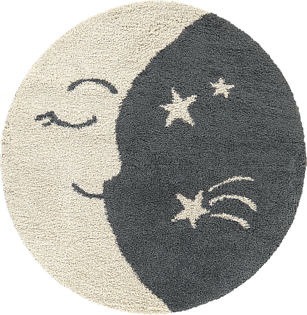 Kids Moongrove Cream 5'3 Round Rug