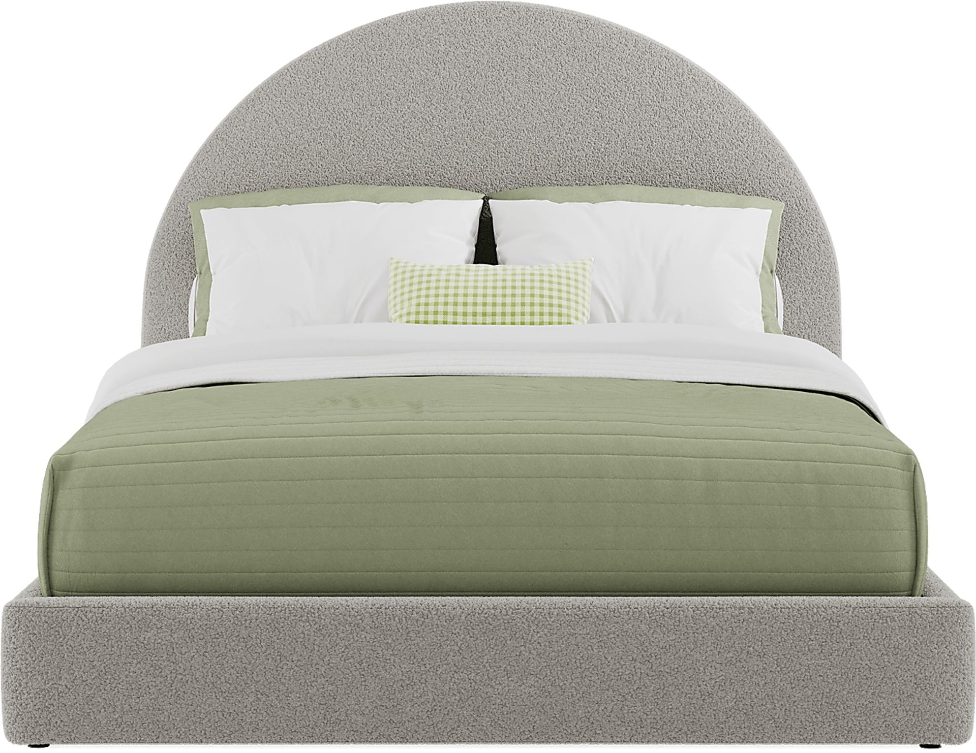 Kids Moonstone Gray Full Upholstered Bed - Image 3