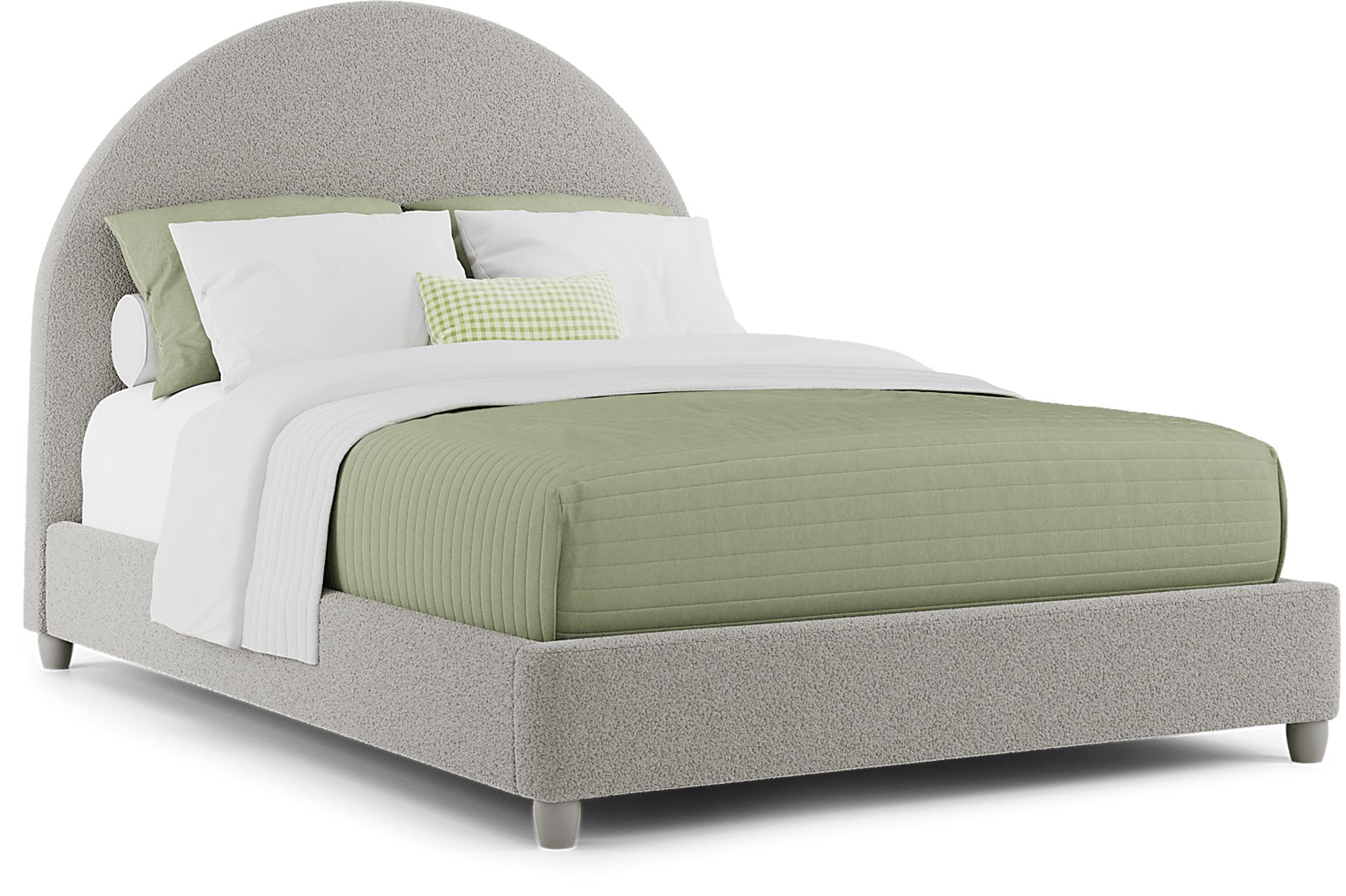 Kids Moonstone Gray Full Upholstered Bed - Image 1