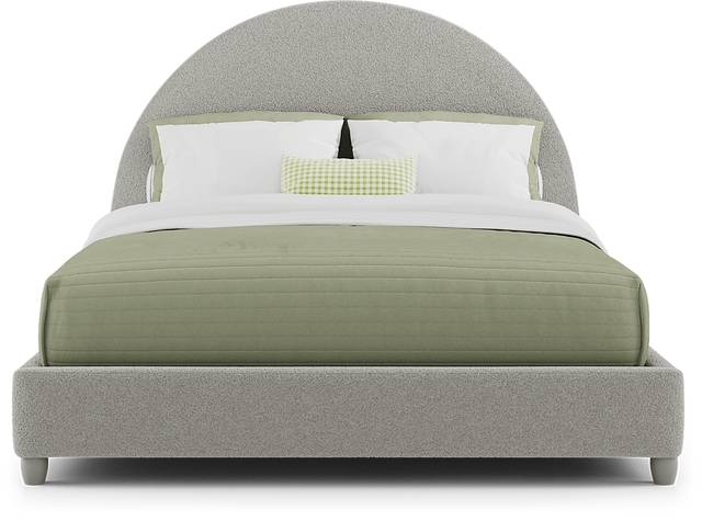 Kids Moonstone Gray Queen Upholstered Bed - Thumbnail - Image 2