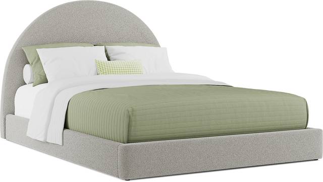 Kids Moonstone Gray Queen Upholstered Bed - Thumbnail - Image 4
